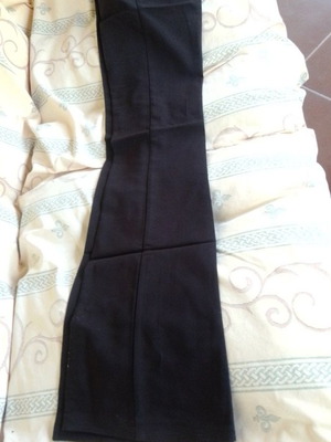 Black fabric flare pants used, size xs