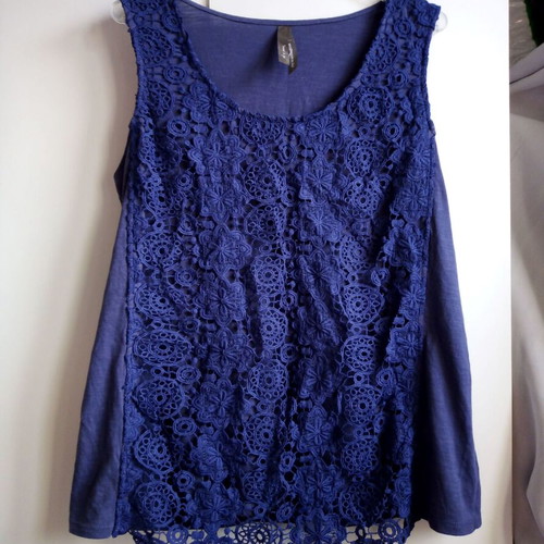 Penningtons sleeveless blouse used, size L, blue