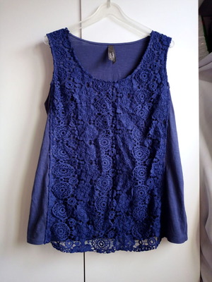 Penningtons sleeveless blouse used, size L, blue