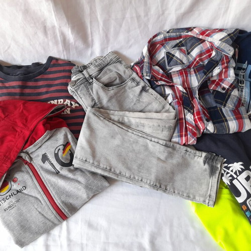 Energiers boys' clothes used, age 13-14, blue and multicolor