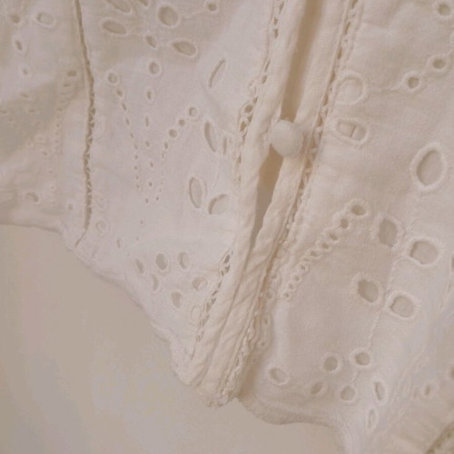 White cropped shirt with broderie anglaise embroidery H&M like new
