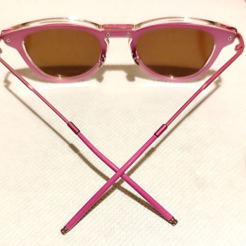 Feruccio Lavianni S909 sunglasses like new, round pink frame with mirror lenses