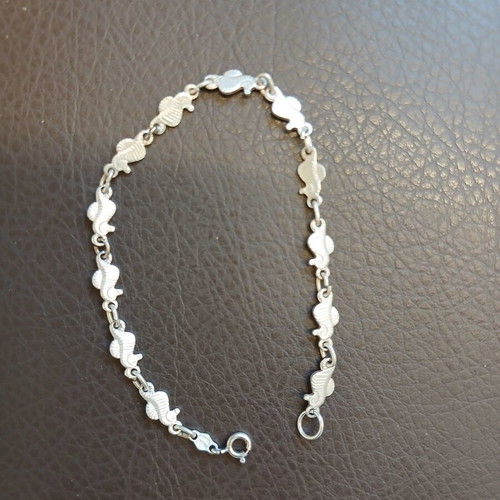 925 silver bracelet with seahorses