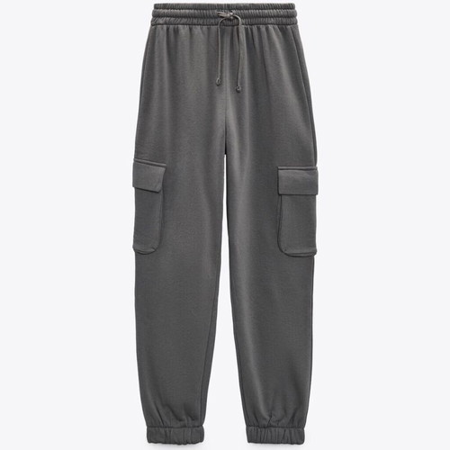 Zara cargo joggers with pockets gray large new women's PRICE REDUCTION