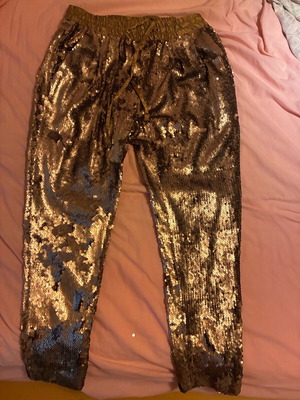 Pants with bronze sequins Rococo like new, size small