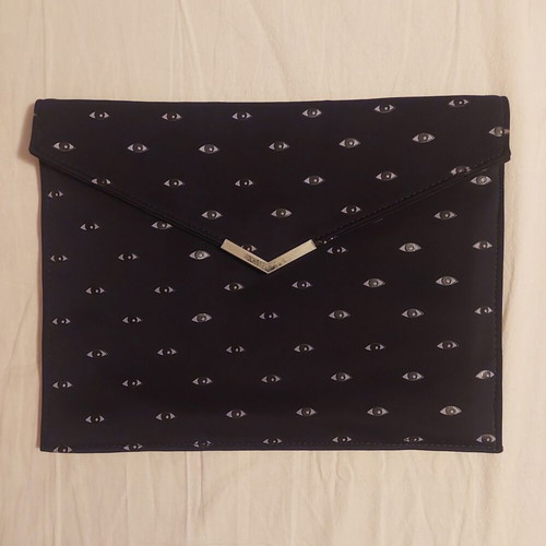 Achilleas Accessories envelope bag with eye pattern, dark blue