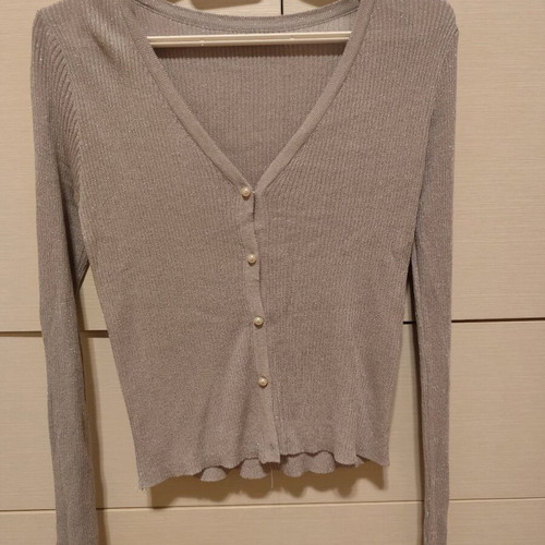 Knitted long sleeve top with glitter used, Y2K fairy grunge style