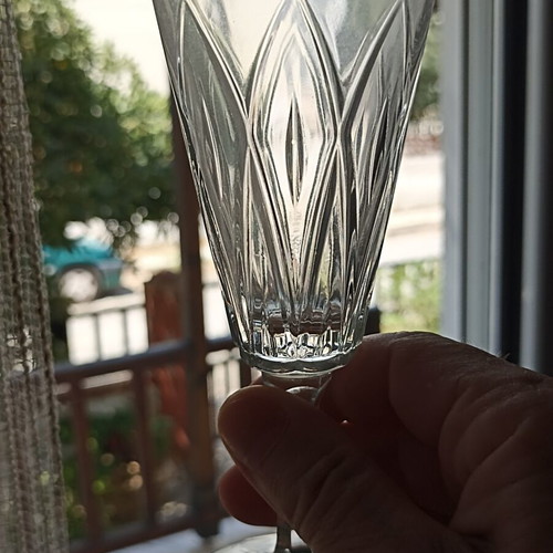 Vintage crystal champagne glasses set of 6, like new