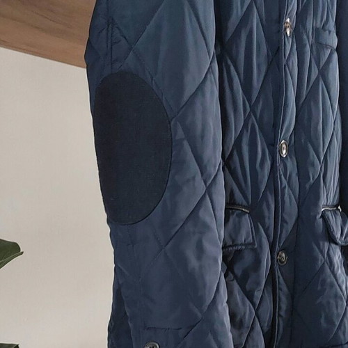 Prince Oliver Luxury Slim-Fit Quilted Jacket used, navy blue