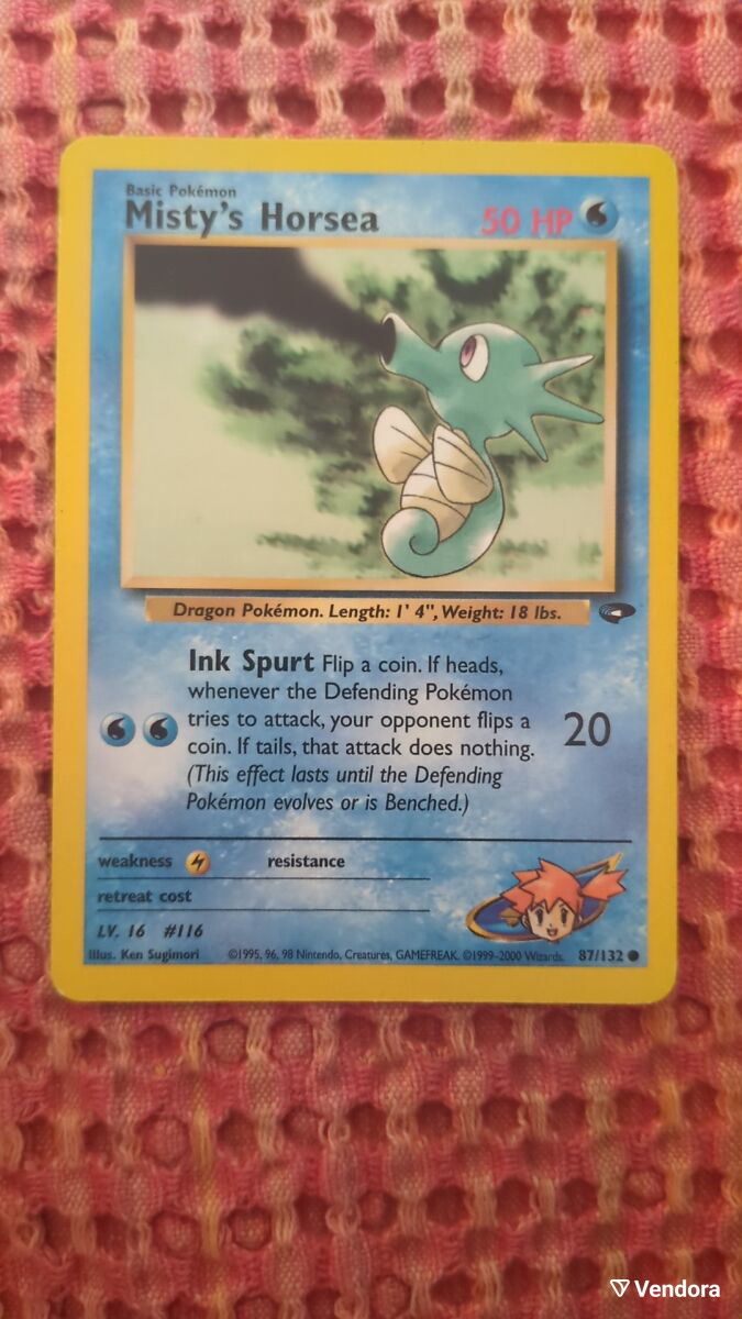 pokemon card horsea Pokémon Card Horsea #116 TV Animation Blue Logo 1st Print ENG L015266 – AGS  Collectibles main image 0