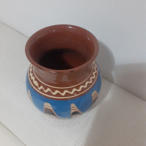 Ceramic folk art vase used