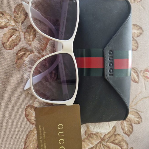 Gucci women's sunglasses, white, used