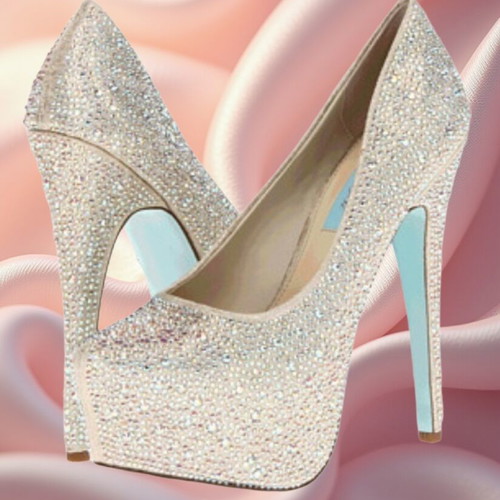 Betsey Johnson Swarovski limited edition heels like new, size 41