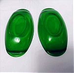  Ζευγάρι πιάτα/ραβιέρες Vereco emerald green France 60'.