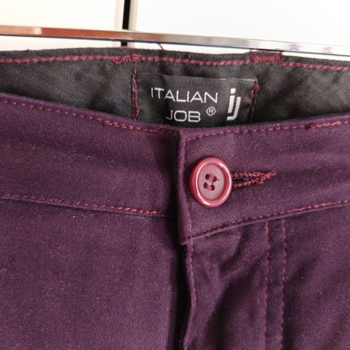 Italian Job men's pants used, eggplant color, XXL