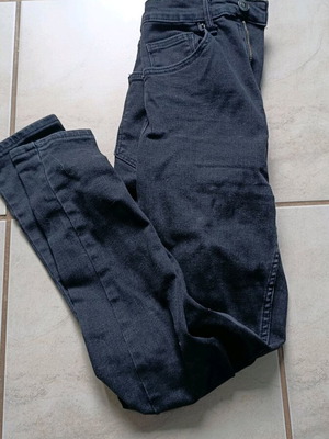 Bershka black high-rise skinny jeans, size S, like new