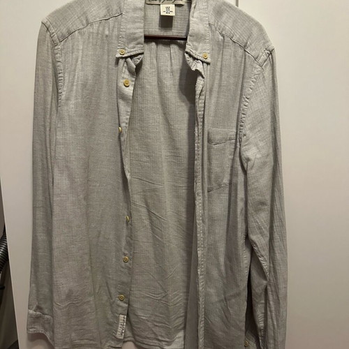 H&M shirt gray and beige, like new, size M