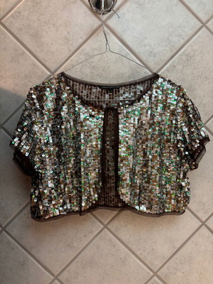 Bolero top like new with sequins, size L