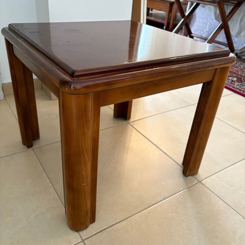 Wooden side table used, dimensions 53x53x45 cm