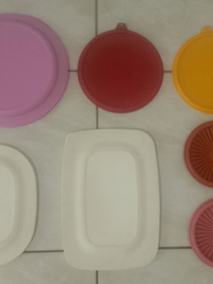 Καπάκια Tupperware σαν καινούργια, σετ 7 με κωδικούς