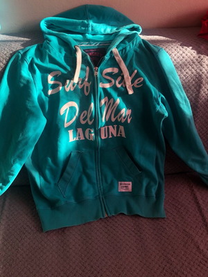 Zakcret cardigan used, green and turquoise, size M