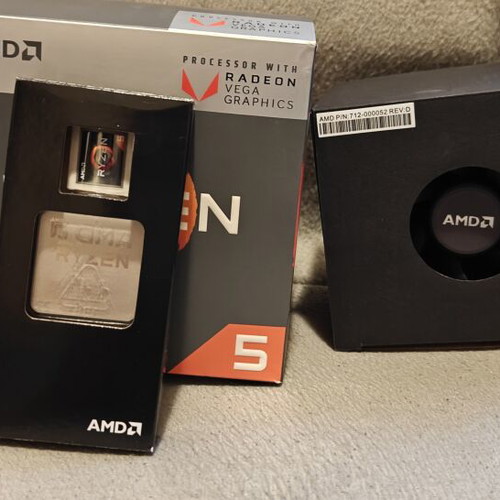 AMD Ryzen 5 2400G processor with fan, 3.6GHz, 4 cores, AM4