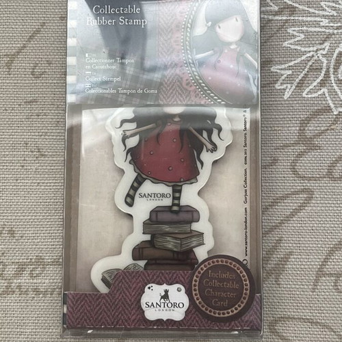 Santoro Gorjuss stationery set with notebook, stamp, erasers, bookmark