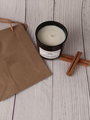 Citronella & Orange Cinnamon Scented Candle 250g new, soy wax