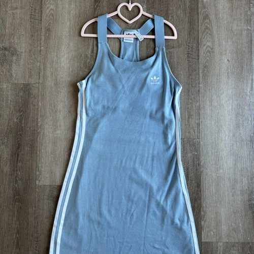 Adidas Originals Adicolor Classics racerback dress sky blue size S