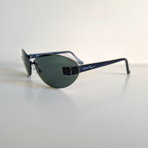 Salvatore Ferragamo Vintage Sunglasses like new, black and blue