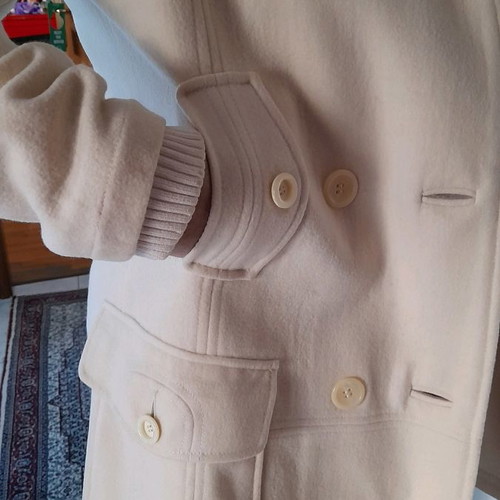 Mango white wool coat like new, size large