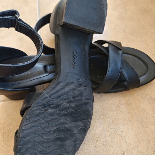 Clarks sandals, black, size 42