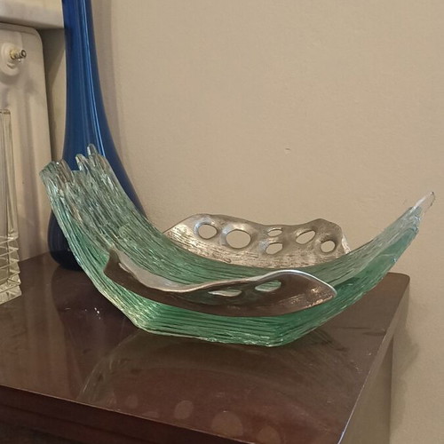 Glass decorative artwork handmade, like new