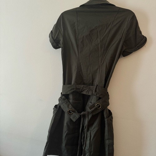 Y2K khaki utility shirt dress Promod like new