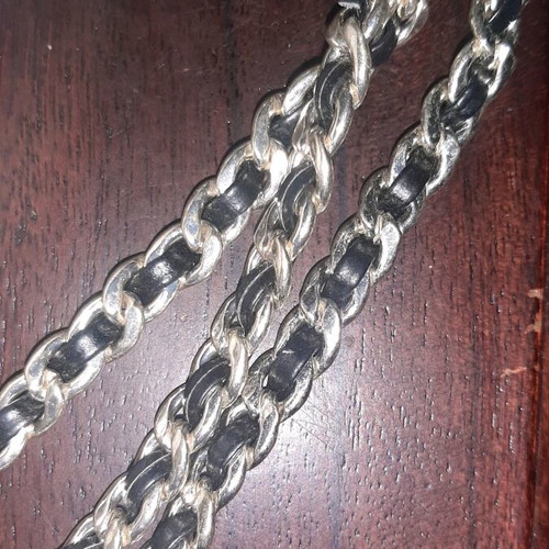 Bracelet mesh with leatherette new