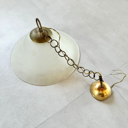 Glass ceiling light like new