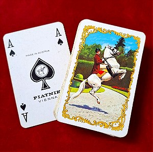 Τράπουλα vintage συλλεκτική πολυτελείας Piatnik Plasti-Smooth Αυστρίας 56 καρτών