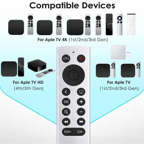 Apple TV HD 4K remote control new without Siri and Voice