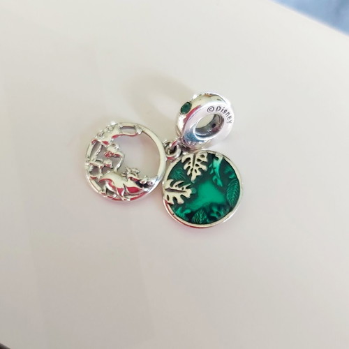 Pandora s925 Ale Lion King charm used, green and silver