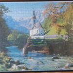 Puzzle in frame like new, dimensions 0.53x0.73 m