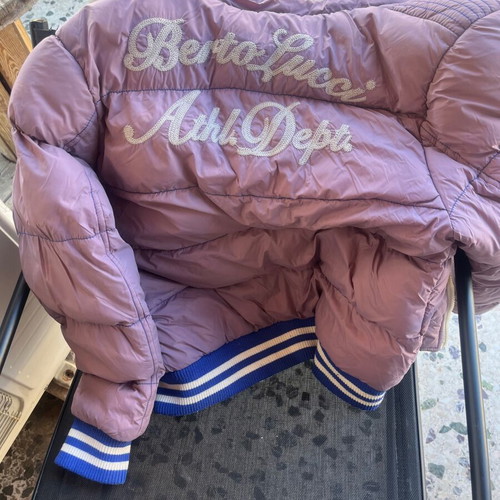 Berto Lucci puffer jacket used, lilac, size L
