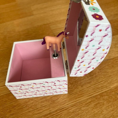 Children's music jewelry box with mirror and unicorn Floss & Rock new
