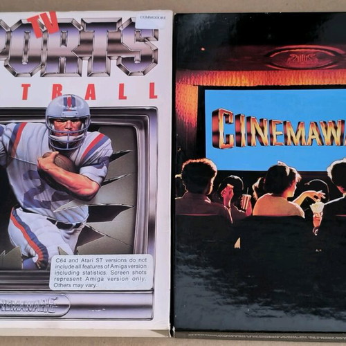 TV Sports Football Cinemaware Commodore Disk like new, complete box