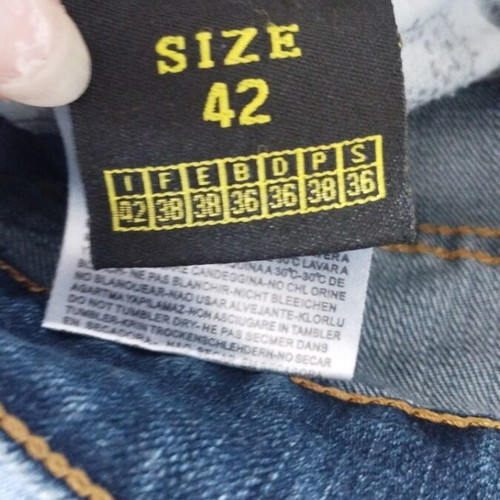 Jeans with handmade details medium, like new, blue
