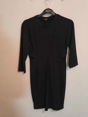 Black cotton dress new with side openings