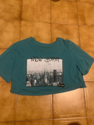 Zara short-sleeve shirt used, green, size 140 cm