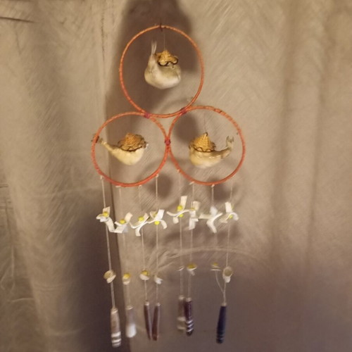 Bird hanging mobile used