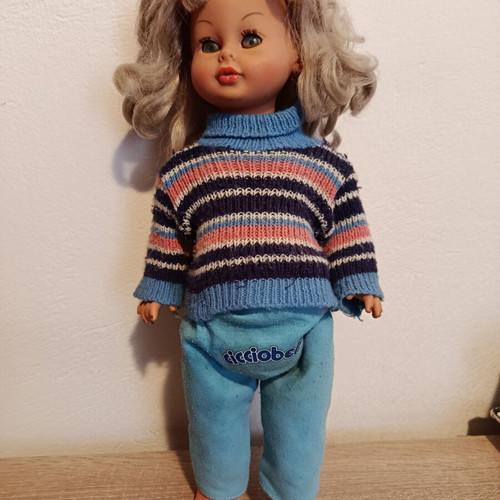 Vintage Cabar Cicciobello doll 70's, used, 45 cm plastic