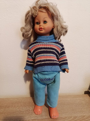 Vintage Cabar Cicciobello doll 70's, used, 45 cm plastic