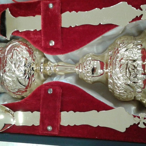 Priestly case for transporting vessels for Divine Liturgy new, gilded